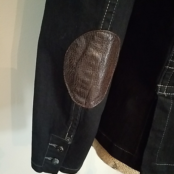 Motto small Black Jean Jacket - Picture 3 of 5